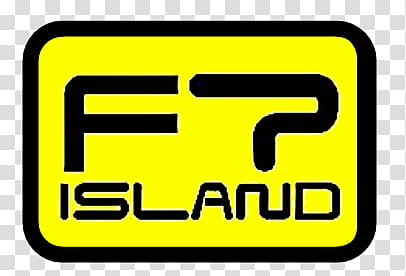 FT ISLAND LOGO, yellow island signage transparent background PNG clipart