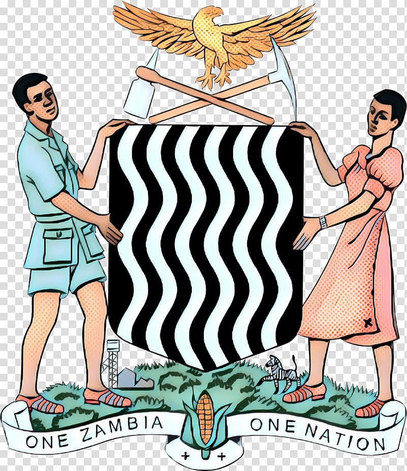 Retro, Pop Art, Vintage, Coat Of Arms Of Zambia, Northern Rhodesia, Flag Of Zambia, National Coat Of Arms, Football Association Of Zambia transparent background PNG clipart