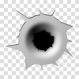 Bullet Hole GIMP Brushes, round gray and black with spike illustration transparent background PNG clipart