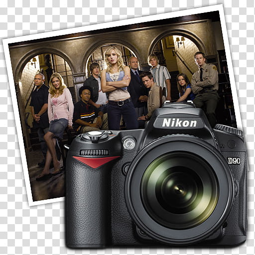 Veronica Mars Icon Set, VMi, black Nikon D transparent background PNG clipart