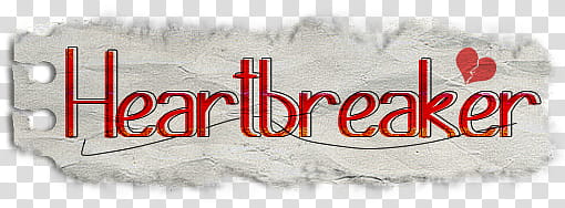 TEXT , Heart Breaker logo transparent background PNG clipart