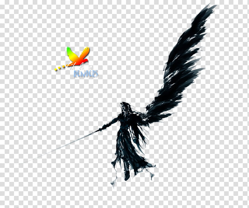 Sephiroth Render, person holding sword transparent background PNG clipart