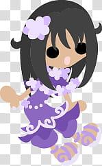 The icons of cute girls in cute dress, himawari-girl- transparent background PNG clipart