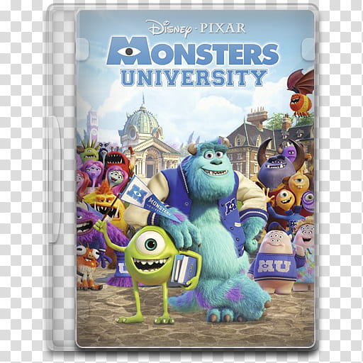 Movie Icon , Monsters University, Disney PIXAR Monster University DVD case transparent background PNG clipart