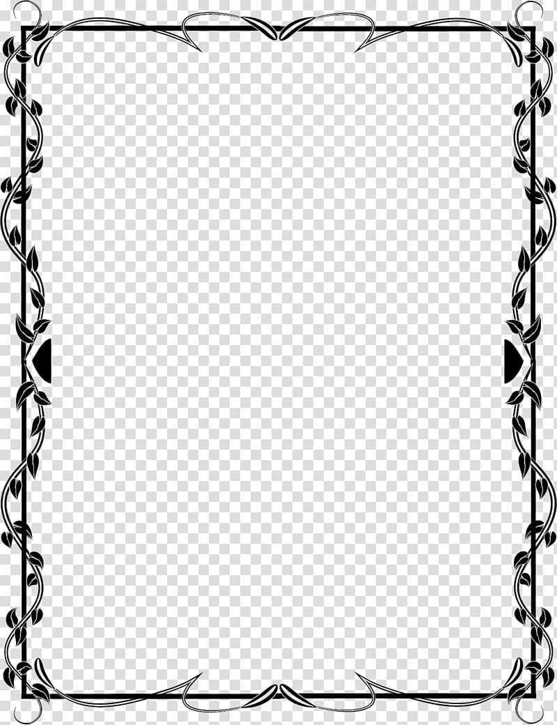 black floral borderline transparent background PNG clipart