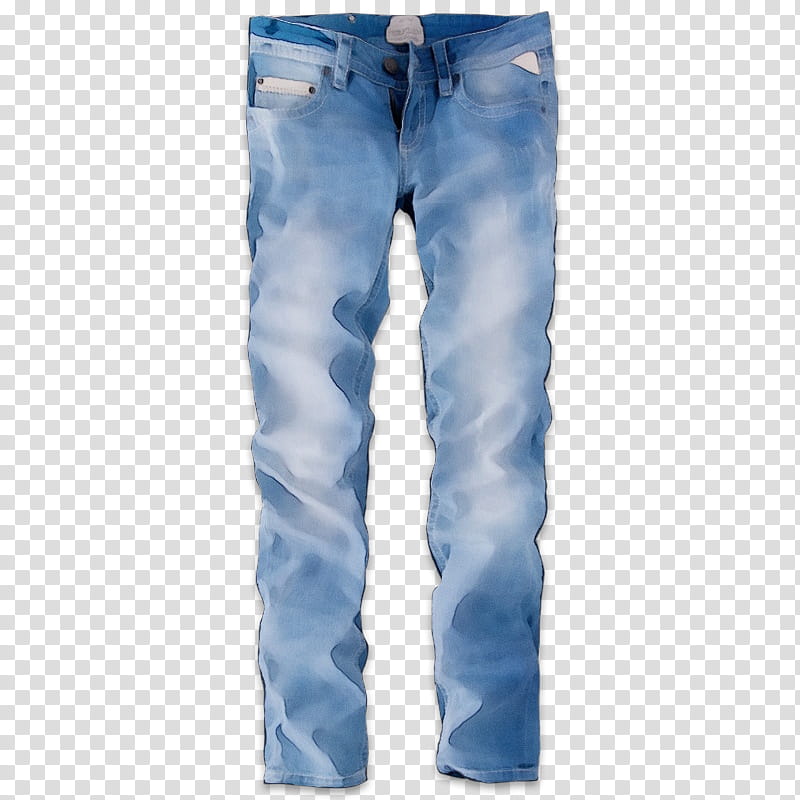 Denim jeans clothing blue white, Watercolor, Paint, Wet Ink, Pocket ...