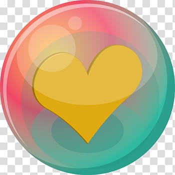 Heart Bubble Icons, orange, multicolored heart illustration transparent background PNG clipart