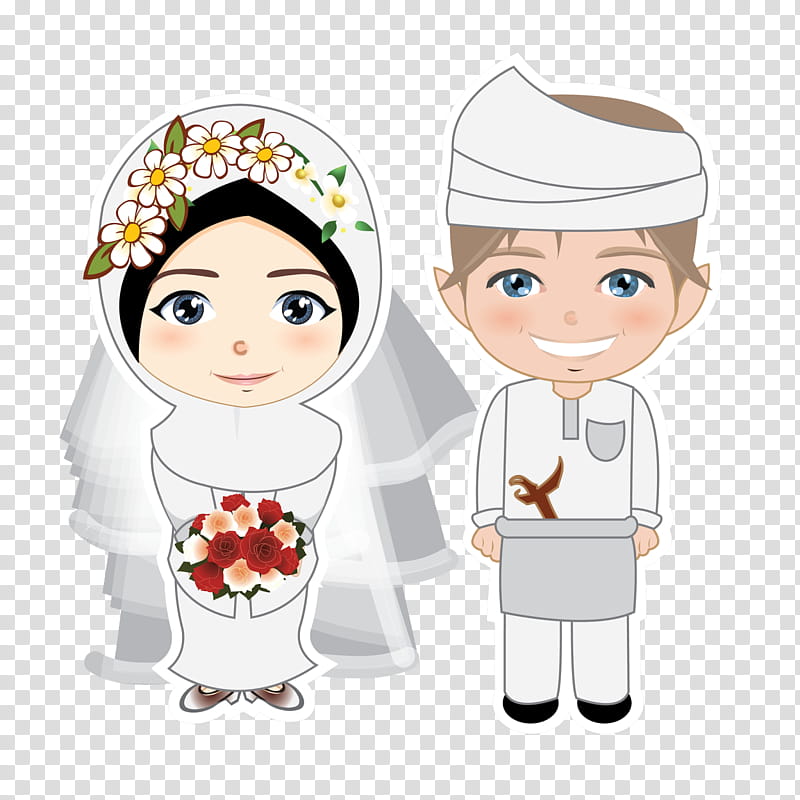 Romantic Muslim Wedding in White Hijab