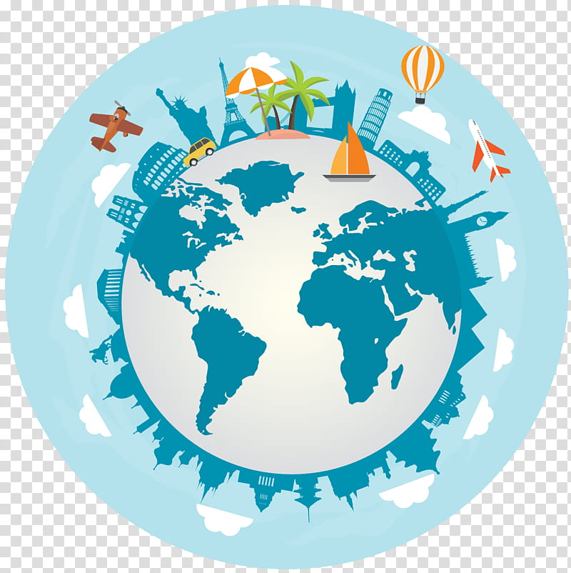 Travel Flat, Poster, Logo, Advertising, Flat Design, Globe, World, Circle transparent background PNG clipart