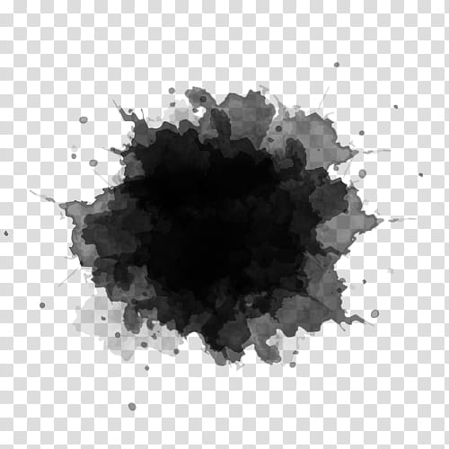 O, black paint splat transparent background PNG clipart