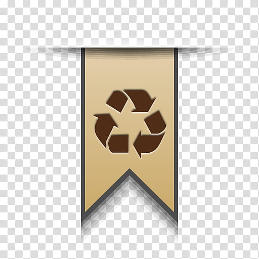 Ribbon Icons, user-trash, brown and beige recycle logo transparent background PNG clipart