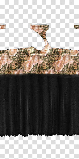 Desire Dress V, blakc and beige floral textiles transparent background PNG clipart