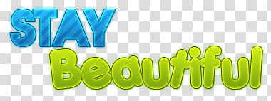 Beautiful Songs, blue and green stay beautiful text art transparent background PNG clipart