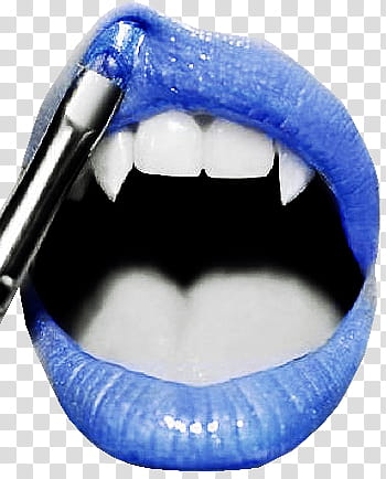 woman's lips with blue lipstick transparent background PNG clipart