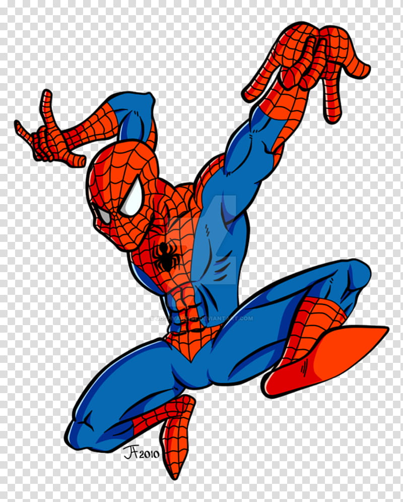Spidey is a swinging transparent background PNG clipart