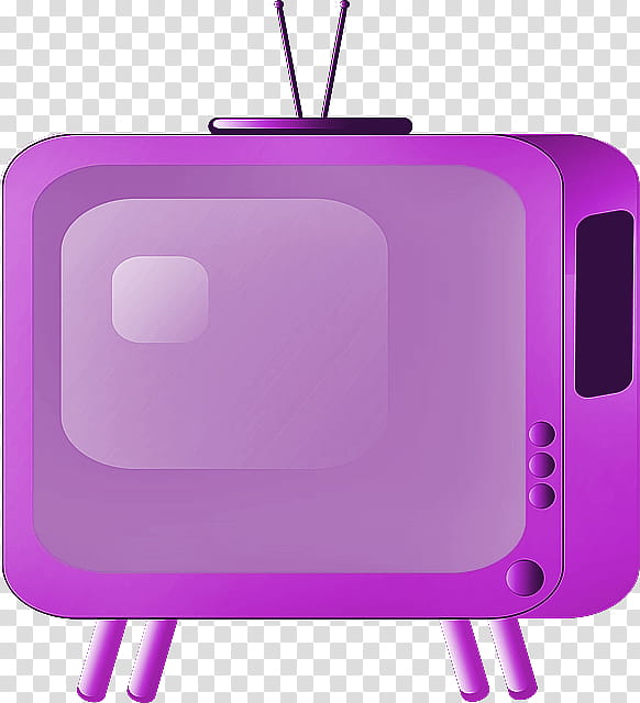 pink TV with remote logo transparent background PNG clipart