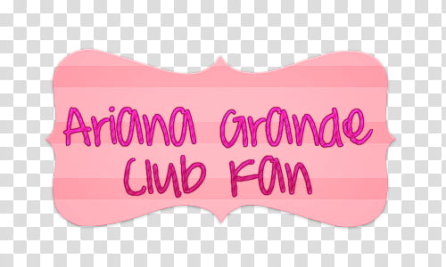 Texto Ariana Grande Club Fan transparent background PNG clipart