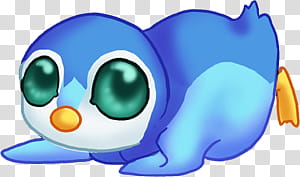 CUTE Piplup, blue and green penguin transparent background PNG clipart
