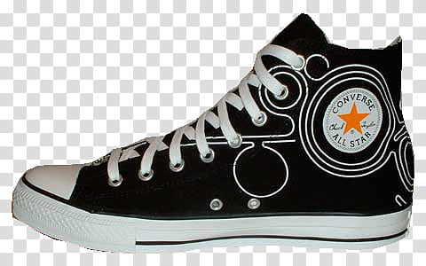 converse, black and white Converse All Star high-top sneaker transparent background PNG clipart