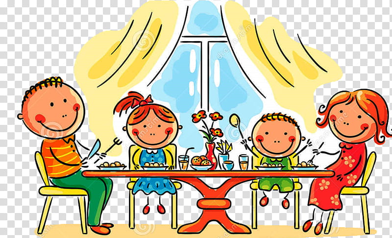 Friendship, Family, Table, Meal, Eating, Child, Dinner, Play transparent background PNG clipart