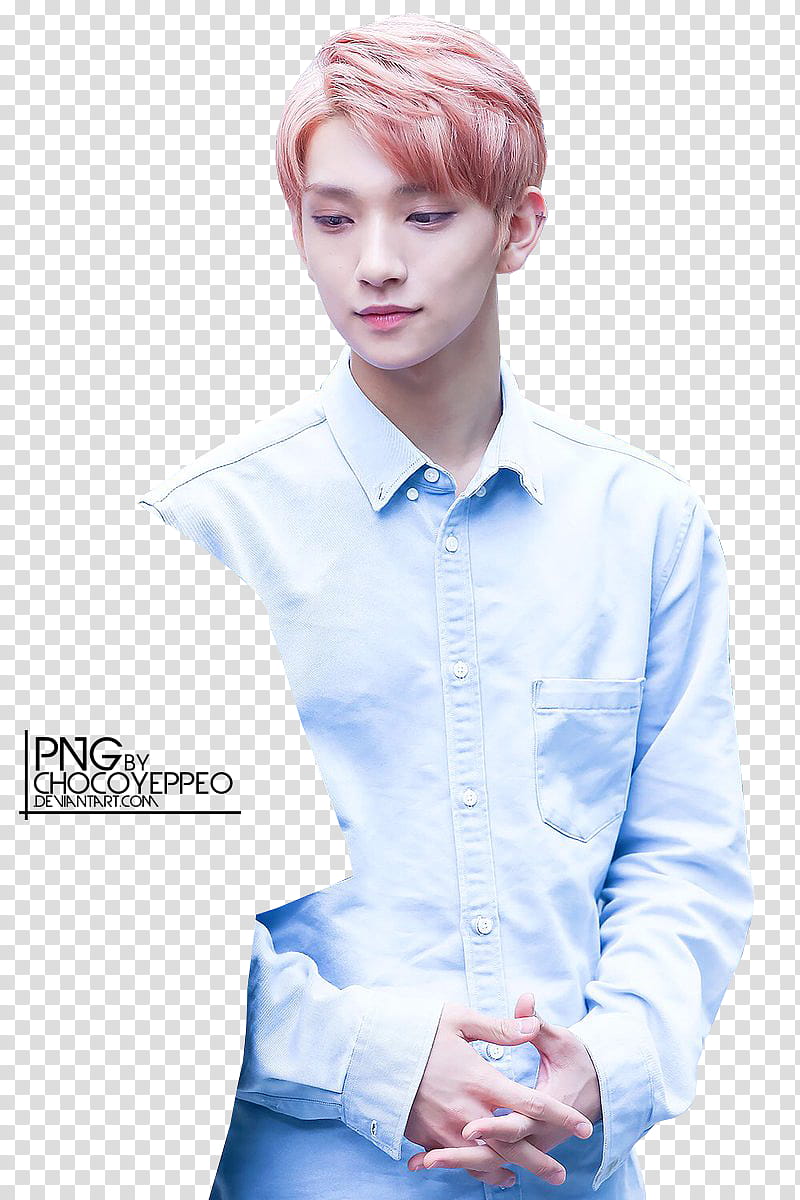 Joshua Render Seventeen Hong Jisoo, baby's white and blue onesie transparent background PNG clipart