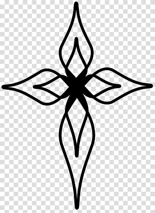 Christian symbols, black cross art transparent background PNG clipart