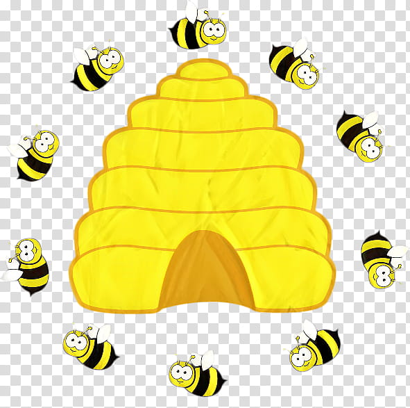 Cartoon Bee, Beehive, Honey Bee, Honeycomb, Hornet, Wasp, Nest, Queen Bee transparent background PNG clipart