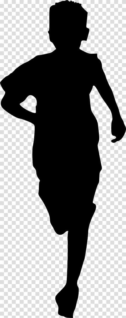 Man, Silhouette, Running, Standing, Blackandwhite, Shadow transparent background PNG clipart