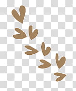Too Love AmberTutoss, brown hearts transparent background PNG clipart