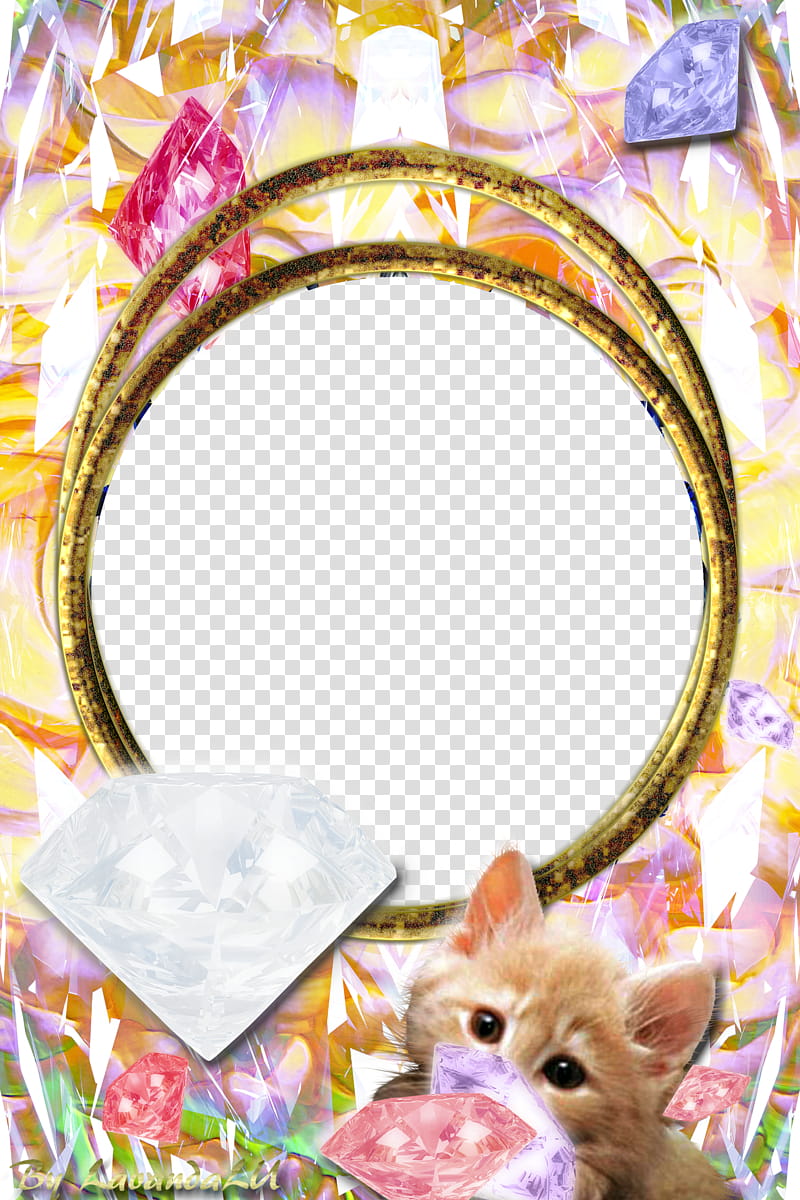 Lav Frame , orange kitten transparent background PNG clipart