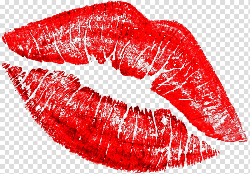 red , red kiss mark transparent background PNG clipart