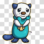 Shy Oshawott is shy transparent background PNG clipart