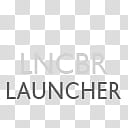 Gill Sans Text Dock Icons, launcbar, LNCBR Launcher text transparent background PNG clipart