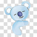 Bt Painted Characters, blue koala illustration transparent background PNG clipart