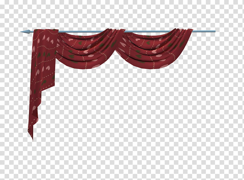 Curtains  , red and multicolored textile transparent background PNG clipart