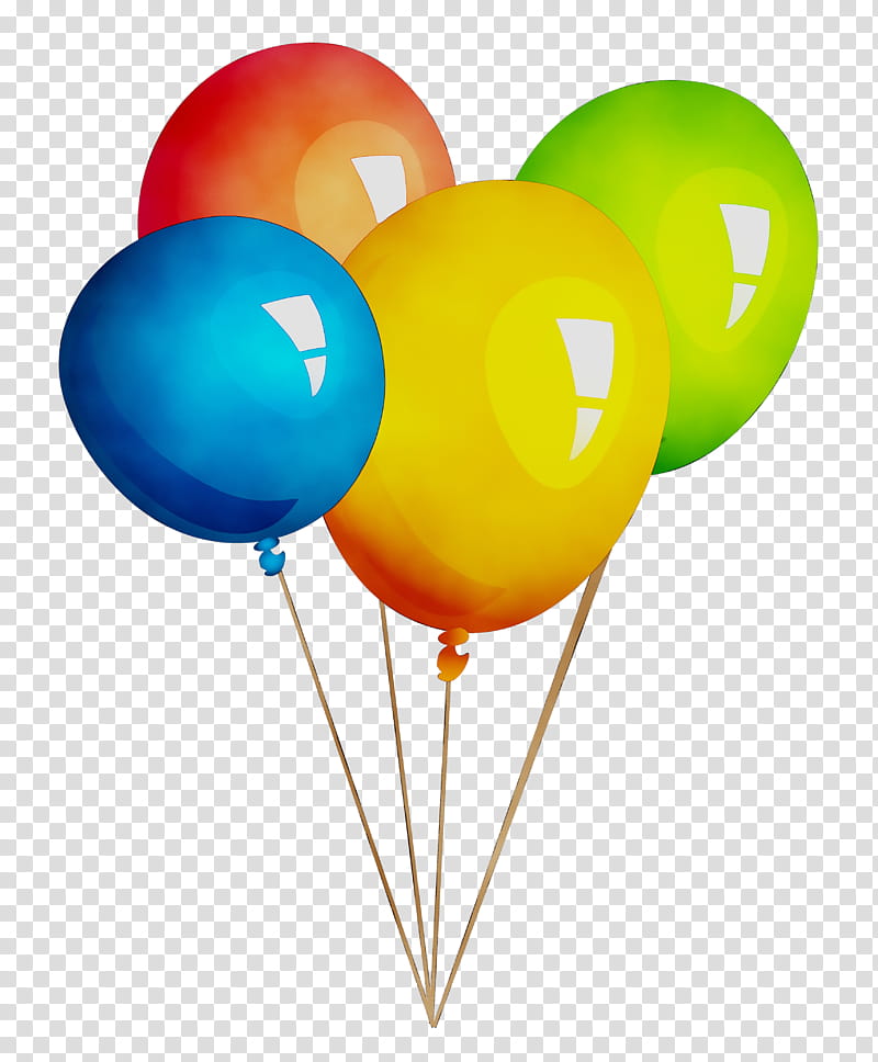 Balloon, Cluster Ballooning, Yellow, Party Supply, Toy transparent background PNG clipart