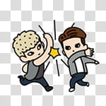 EXO LINE, cartoon fighting art transparent background PNG clipart