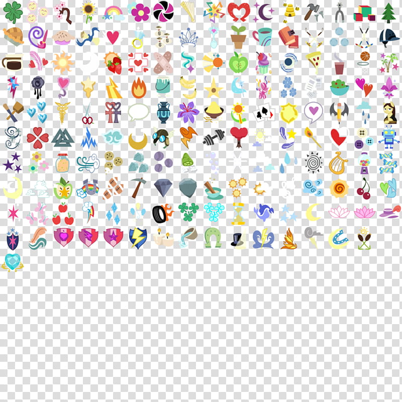 Cutie Mark Dump, all emoji transparent background PNG clipart