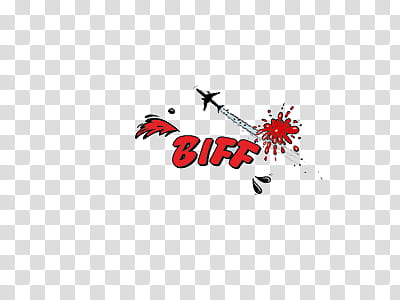 Comic, red biff text transparent background PNG clipart