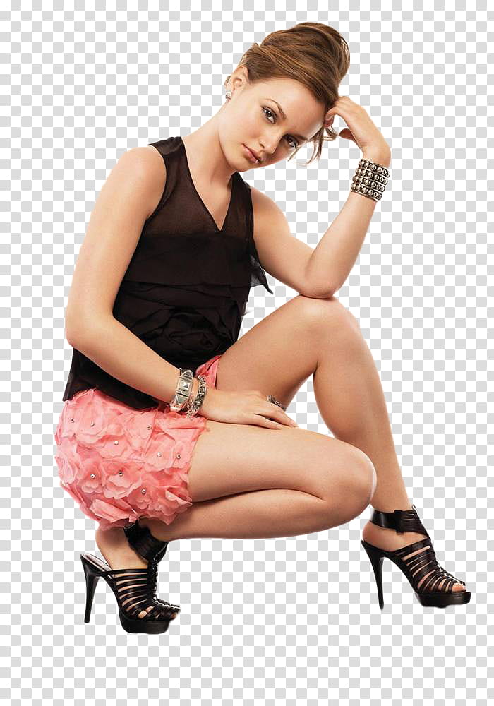 Leighton Meester, woman wearing black top transparent background PNG clipart