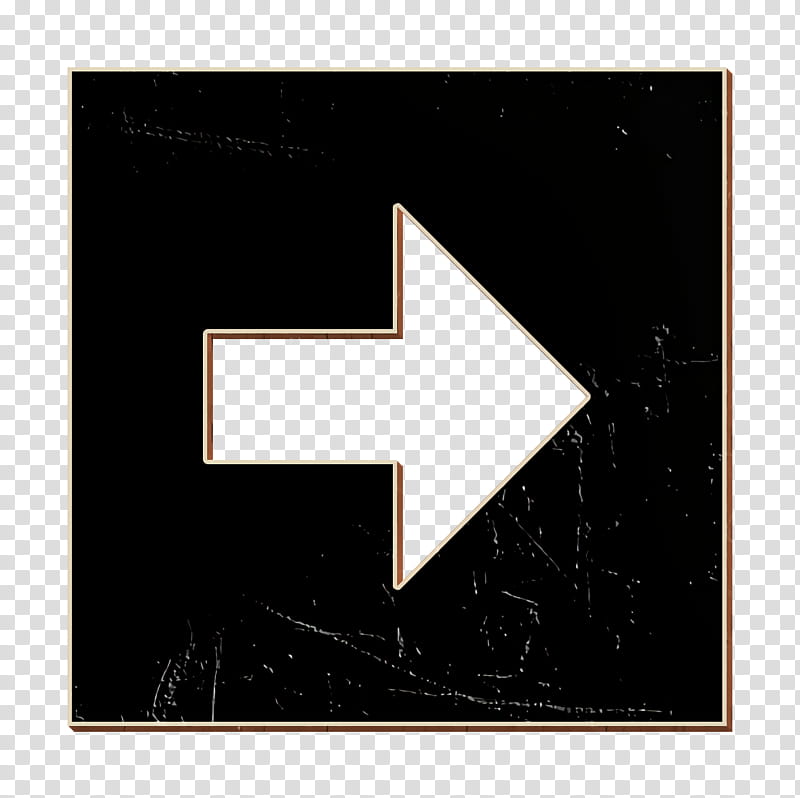 arrow icon forward icon right icon, Square Icon, Line, Logo, Rectangle, Blackandwhite transparent background PNG clipart