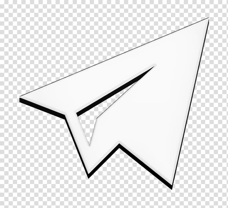 Telegram icon Social Media icon, White, Black, Text, Logo, Triangle, Blackandwhite, Line transparent background PNG clipart