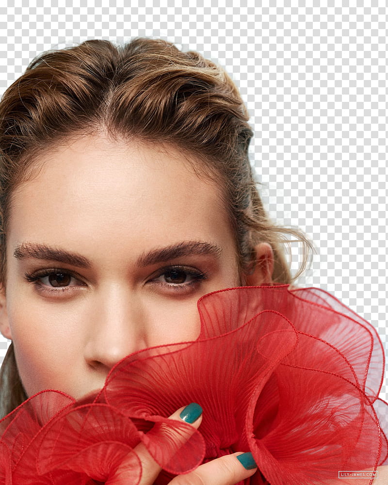 LILY JAMES,  transparent background PNG clipart