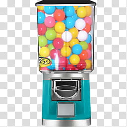 Gumball Machine trash pack, TurqGumBallTrash_Full icon transparent background PNG clipart