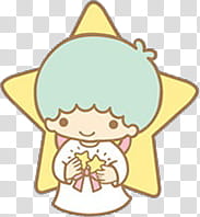 Iconos Little Twin Stars, angel holding star transparent background PNG clipart