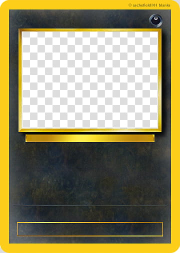 Blanks Classic Cards, yellow and black trading card art transparent background PNG clipart