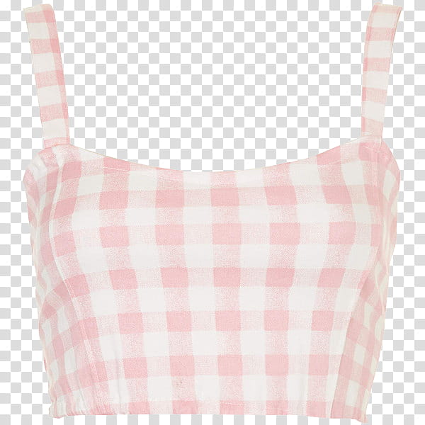 Aesthetic pink mega , women's white and pink spaghetti crop top transparent background PNG clipart
