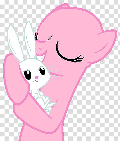 Nighty Night Bunny Base , pink My Little Pony character carrying rabbit illustration transparent background PNG clipart