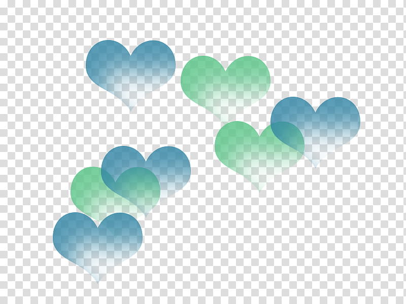 FREE, green and blue hearts transparent background PNG clipart