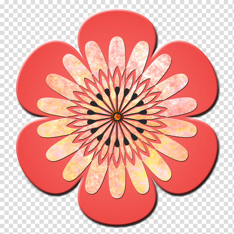 Good Vibes PSbt JanClark, red and beige flower illustration transparent background PNG clipart